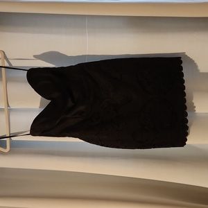 Noir by Lazaro black strapless cocktail dress - bridal size 12